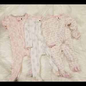 💕3 pink and white Onesies